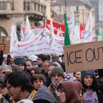 Hundreds protest against ICE role in Winter Olympics in Milan